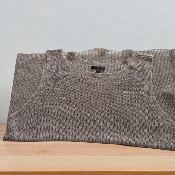 Eileen Fisher Organic Linen Melange Boat Neck Top - Tan - Size Large - NWT - Picture 5 of 13